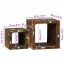 Unidad de Televisión 2 pcs Multicolor madera maciza reciclada
