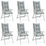 Cojines para silla respaldo alto 6 uds tela gris claro melange