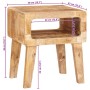 Mesas auxiliares 40 x 32 x 46 cm madera maciza de mango