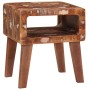 Mesas auxiliares con estante Multicolor madera maciza reciclada