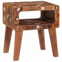 Mesas auxiliares con estante Multicolor madera maciza reciclada