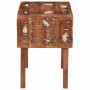 Mesas auxiliares con estante Multicolor madera maciza reciclada