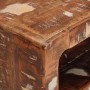 Mesas auxiliares con estante Multicolor madera maciza reciclada