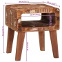 Mesas auxiliares con estante Multicolor madera maciza reciclada