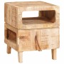 Mesas auxiliares Marrón 40 x 40 x 49 cm madera maciza de mango
