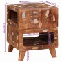 Mesas auxiliares con estante Multicolor madera maciza reciclada