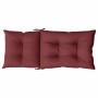Cojines para silla respaldo alto 2 uds tela rojo tinto melange