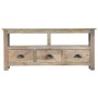 TV-Schrank aus massivem Mangoholz, 110 x 30 x 50 cm von vidaXL, TV-Möbel - Ref: Foro24-286384, Preis: 259,48 €, Rabatt: %