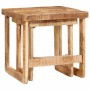 Mesas auxiliares 2 pcs Marrón madera maciza de mango