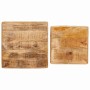 Mesas auxiliares 2 pcs Marrón madera maciza de mango