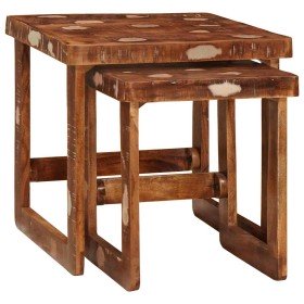 Mesas auxiliares Multicolor madera maciza reciclada
