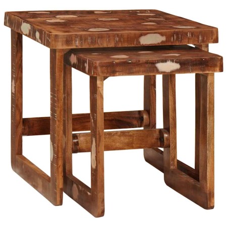 Mesas auxiliares Multicolor madera maciza reciclada