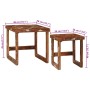 Mesas auxiliares Multicolor madera maciza reciclada