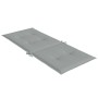 Cojines para silla respaldo alto 2 uds tela gris claro melange