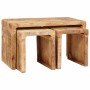 Mesas Nido 3 pcs madera maciza de mango