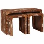 Mesas Nido 3 pcs madera maciza reciclada