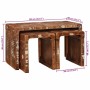 Mesas Nido 3 pcs madera maciza reciclada