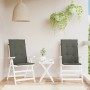 Cojines para silla respaldo alto 2 uds tela gris oscuro melange