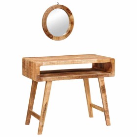 Mesa de tocador Marrón 90 x 76 x 45 cm madera maciza de mango Mesa de tocador Marrón 90 x 76 x 45 cm madera maciza de mango