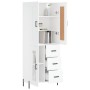 Hohes weißes Sperrholz-Sideboard 69,5 x 34 x 180 cm von vidaXL, Sideboards - Ref: Foro24-3199945, Preis: 176,58 €, Rabatt: %
