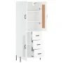 Aparador alto madera contrachapada blanco 69,5x34x180 cm de vidaXL, Aparadores - Ref: Foro24-3199945, Precio: 171,82 €, Descu...