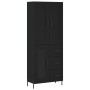 Aparador alto madera contrachapada negro 69,5x34x180 cm de vidaXL, Aparadores - Ref: Foro24-3199946, Precio: 196,21 €, Descue...