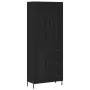 Hohes schwarzes Sperrholz-Sideboard 69,5 x 34 x 180 cm von vidaXL, Sideboards - Ref: Foro24-3199946, Preis: 191,11 €, Rabatt: %