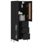 Hohes schwarzes Sperrholz-Sideboard 69,5 x 34 x 180 cm von vidaXL, Sideboards - Ref: Foro24-3199946, Preis: 191,11 €, Rabatt: %