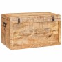 Caja de Almacenamiento Marrón madera maciza de mango