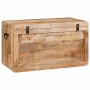 Caja de Almacenamiento Marrón madera maciza de mango