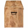 Caja de Almacenamiento Marrón madera maciza de mango