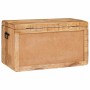 Caja de Almacenamiento Marrón madera maciza de mango