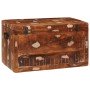 Caja de Almacenamiento Marrón Madera de mango maciza en Baúles de almacenamiento | Comprar online en Foro24