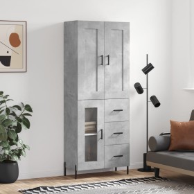 Hohes Sideboard Sperrholz grauer Beton 69,5x34x180 cm von vidaXL, Sideboards - Ref: Foro24-3199949, Preis: 168,78 €, Rabatt: %