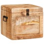 Caja de Almacenamiento con cerradura madera maciza de mango