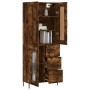 Hohes Sideboard aus geräuchertem Eichensperrholz, 69,5 x 34 x 180 cm von vidaXL, Sideboards - Ref: Foro24-3199950, Preis: 173...