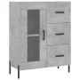 Tall plywood gray concrete sideboard 69.5x34x180 cm by vidaXL, Sideboards - Ref: Foro24-3199949, Price: 166,73 €, Discount: %