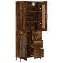 Aparador alto madera contrachapada roble ahumado 69,5x34x180 cm de vidaXL, Aparadores - Ref: Foro24-3199950, Precio: 173,67 €...