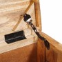 Caja de Almacenamiento con cerradura madera maciza de mango
