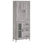 Aparador alto madera contrachapada gris sonoma 69,5x34x180 cm by vidaXL, Sideboards - Ref: Foro24-3199951, Price: 174,72 €, D...