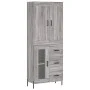 Aparador alto madera contrachapada gris sonoma 69,5x34x180 cm de vidaXL, Aparadores - Ref: Foro24-3199951, Precio: 172,74 €, ...