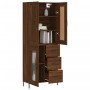 Tall oak brown plywood sideboard 69.5x34x180 cm by vidaXL, Sideboards - Ref: Foro24-3199952, Price: 179,83 €, Discount: %