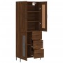 Tall oak brown plywood sideboard 69.5x34x180 cm by vidaXL, Sideboards - Ref: Foro24-3199952, Price: 179,83 €, Discount: %