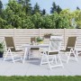 Cojines silla respaldo alto 4 uds tela taupe melange 120x50x4cm