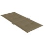 Cojines silla respaldo alto 4 uds tela taupe melange 120x50x4cm