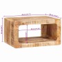 Mesas de noche 45 x 30 x 24 cm madera maciza de mango