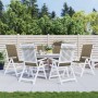Cojines silla respaldo alto 6 uds tela taupe melange 120x50x4cm