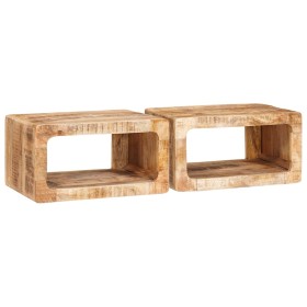Mesas de noche 45 x 30 x 24 cm madera maciza de mango Mesas de noche 45 x 30 x 24 cm madera maciza de mango