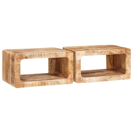 Mesas de noche 45 x 30 x 24 cm madera maciza de mango en Mesitas de noche | Comprar online en Foro24