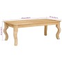 Mesa de Café Marrón 100 x 55 x 40 cm madera maciza de mango